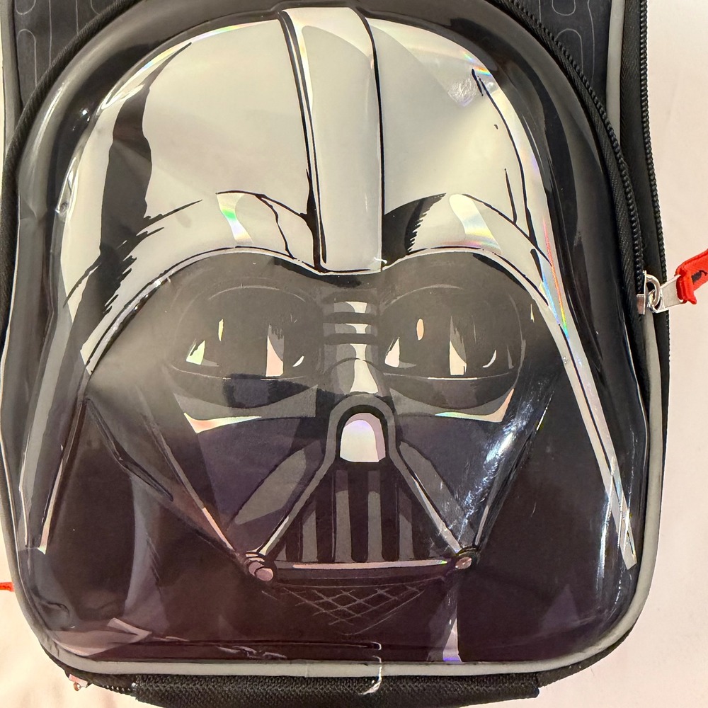 Star Wars Darth Vader 3D Molded Holographic Insulated Lunch Bag Black Red Empire